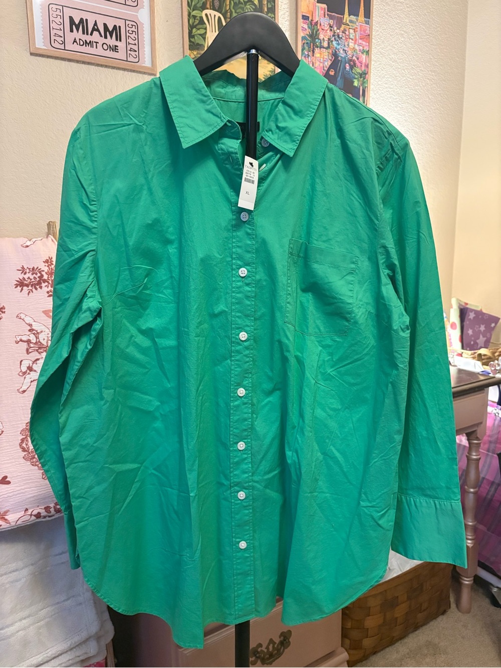 Classic Green Button-Up W